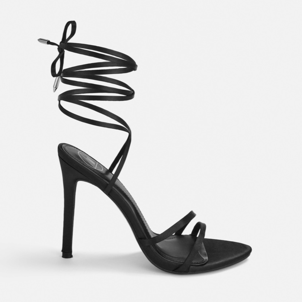 Pointed Toe Lace Up Heels